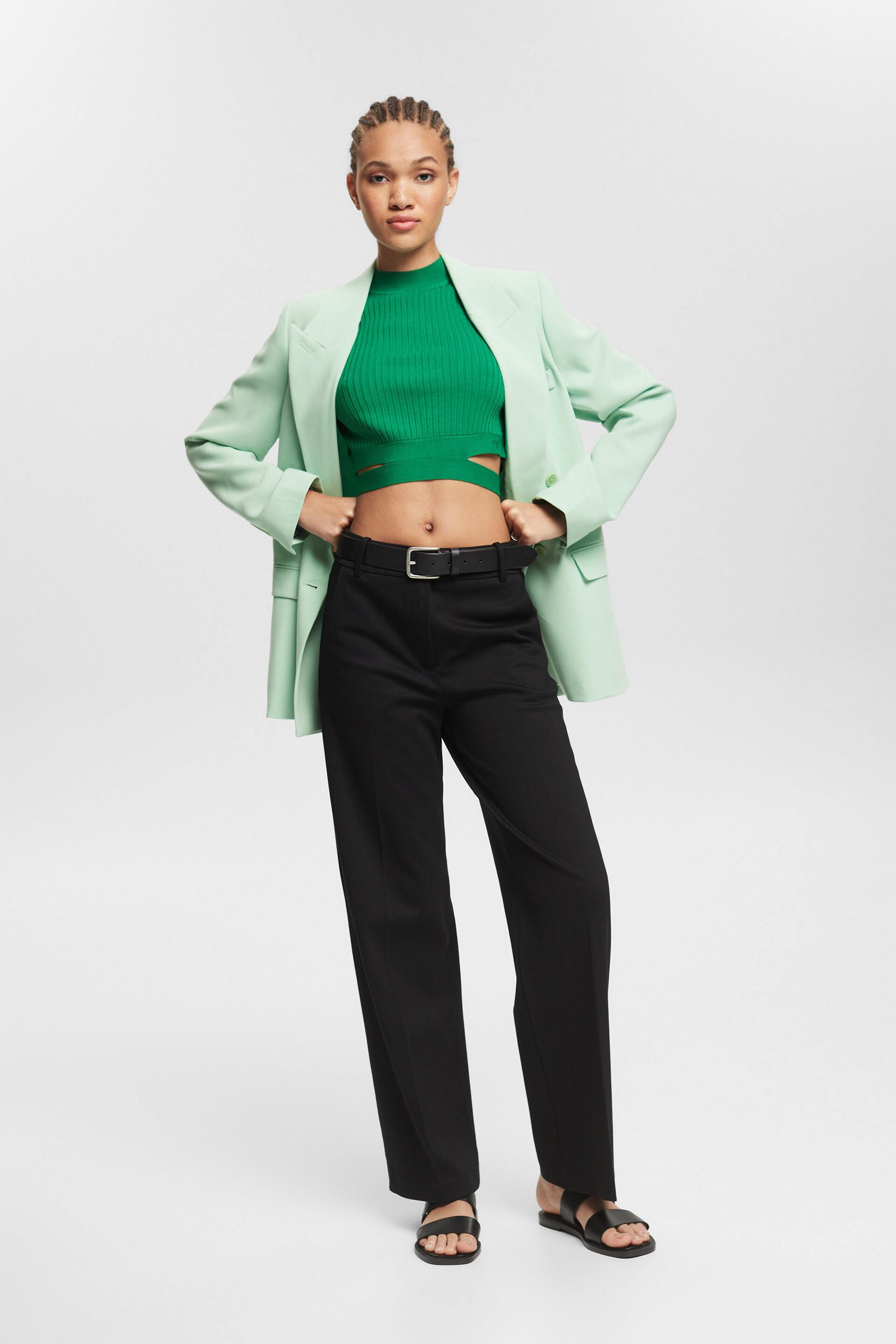 Mode Broeken Vijfzaksbroeken edc by Esprit Vijfzaksbroek groen volledige print casual uitstraling 