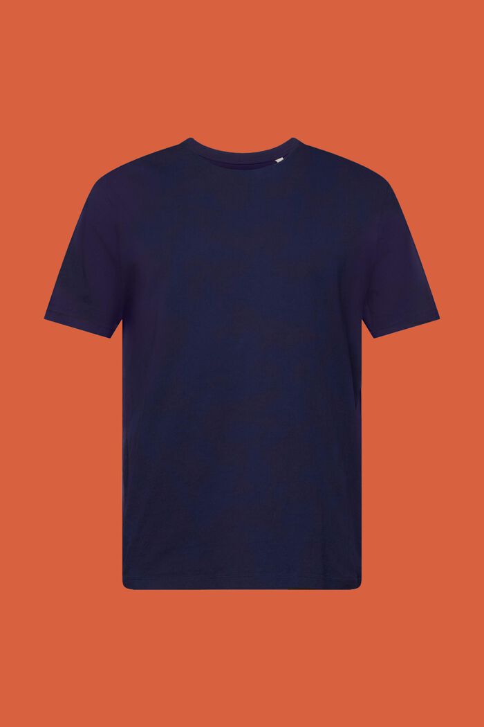 T-shirt met ronde hals, 100% katoen, DARK BLUE, detail image number 6