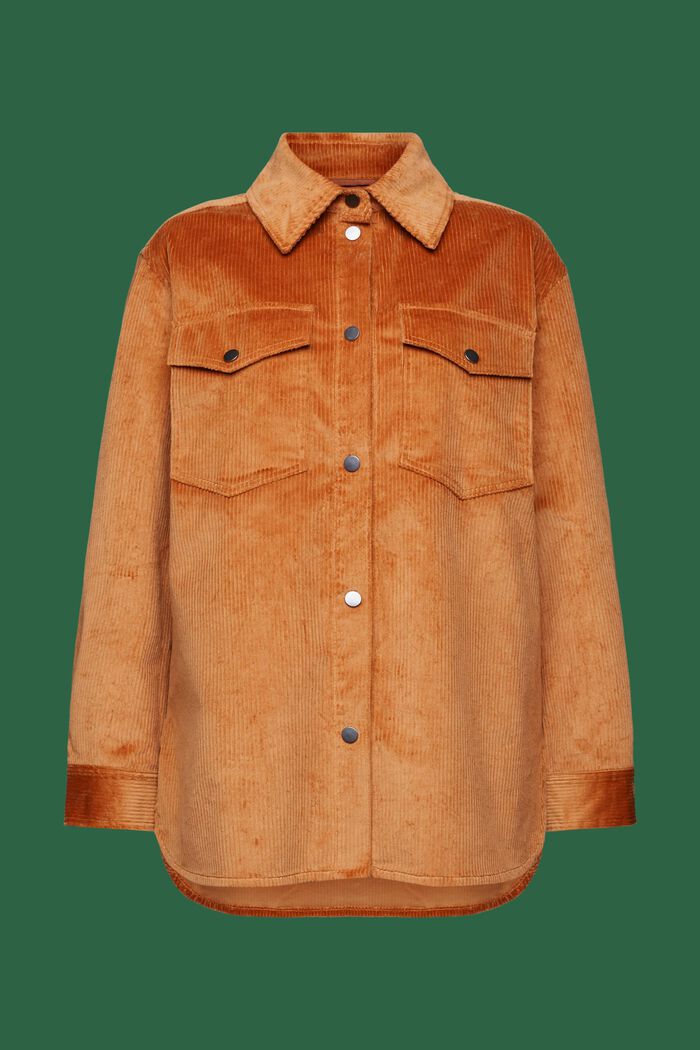 Corduroy overhemd met buttondownkraag, CARAMEL, detail image number 6