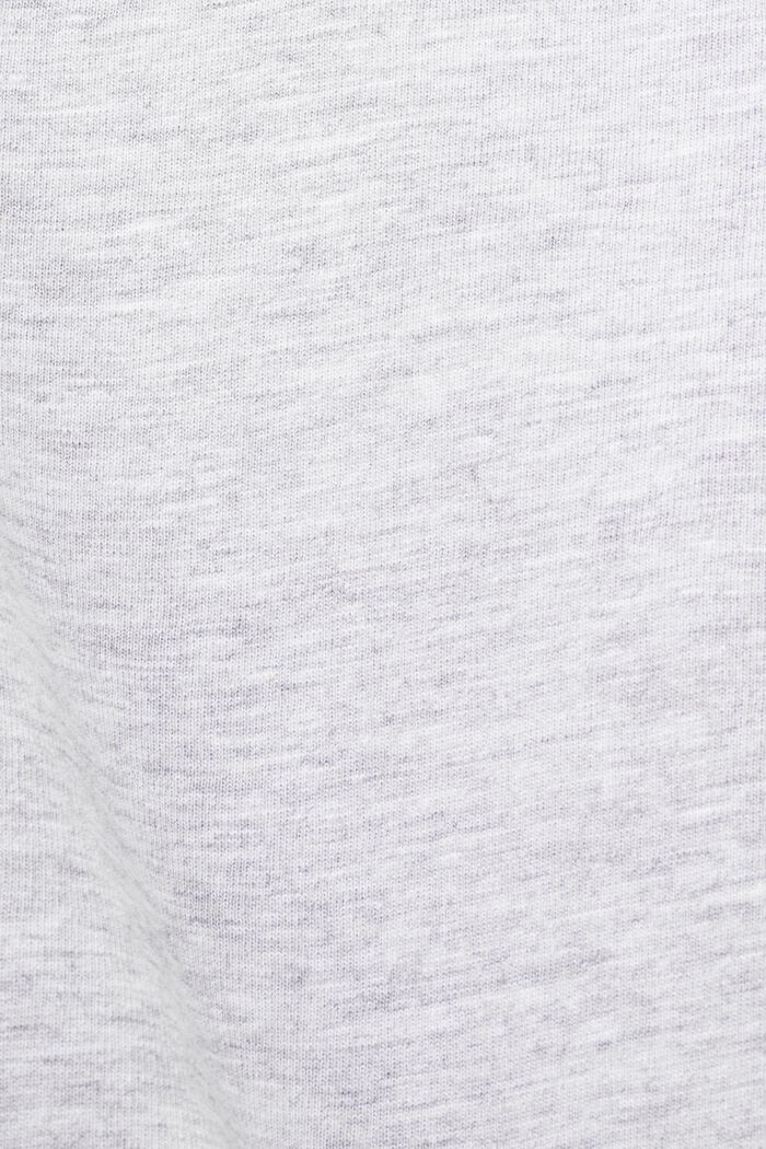 T-shirt van slub jersey met print, LIGHT GREY, detail image number 5