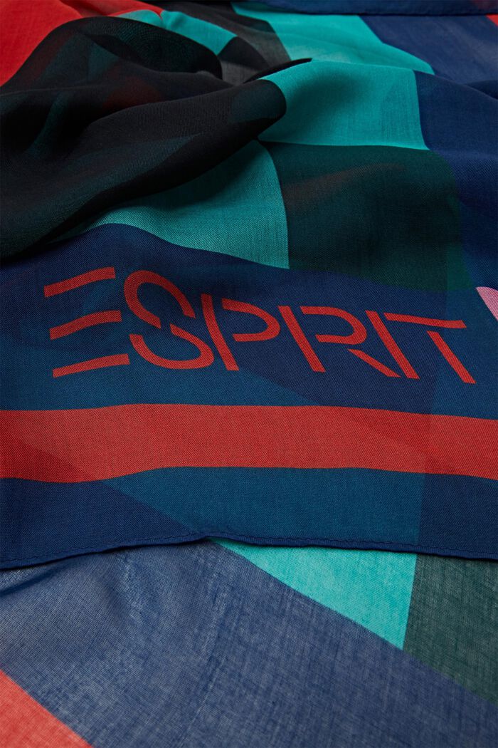 Lichte sjaal met logo, BLUE, detail image number 1
