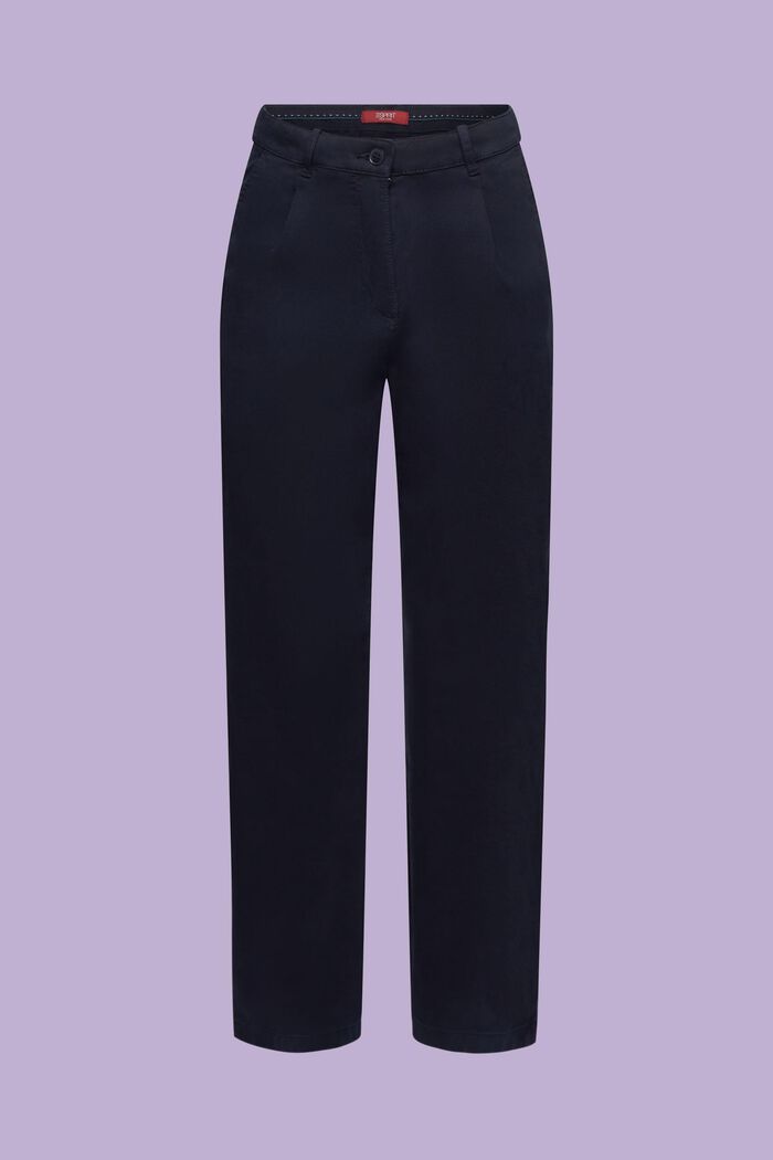 Wide fit chino met hoge taille, NAVY, detail image number 6