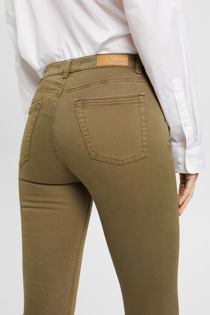 Mid rise capri jeans, KHAKI GREEN, detail image number 2