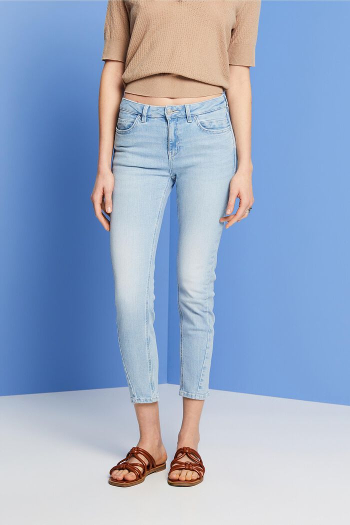 Slim fit-jeans met middelhoge taille, BLUE BLEACHED, detail image number 0