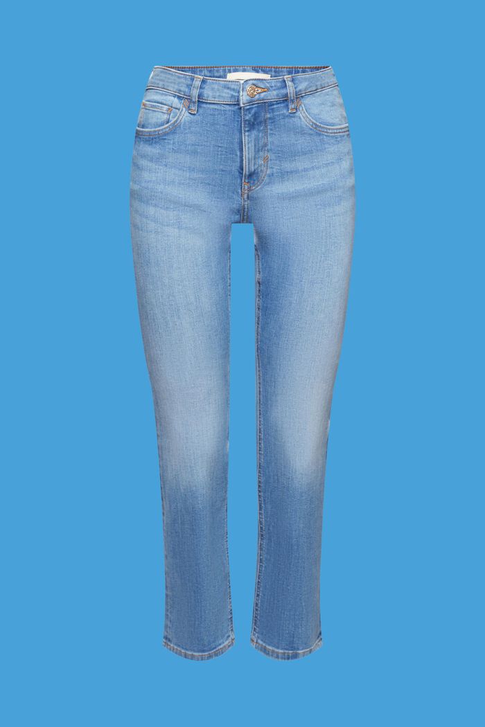 Mid-rise jeans met cropped pijpen, BLUE LIGHT WASHED, detail image number 7
