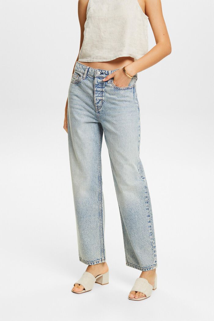 Retro loose jeans met lage taille, BLUE LIGHT WASHED, detail image number 0