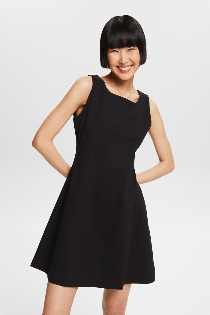 Mouwloze punto mini-jurk, BLACK, detail image number 0