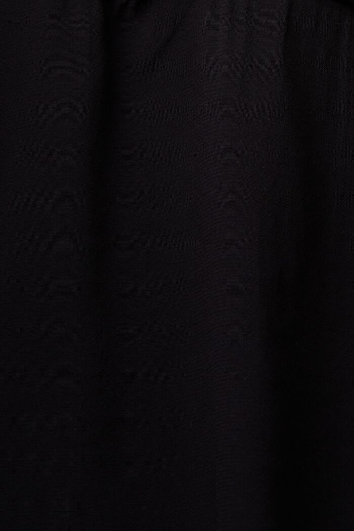Crêpe blouse met gerimpelde mouwen, BLACK, detail image number 5