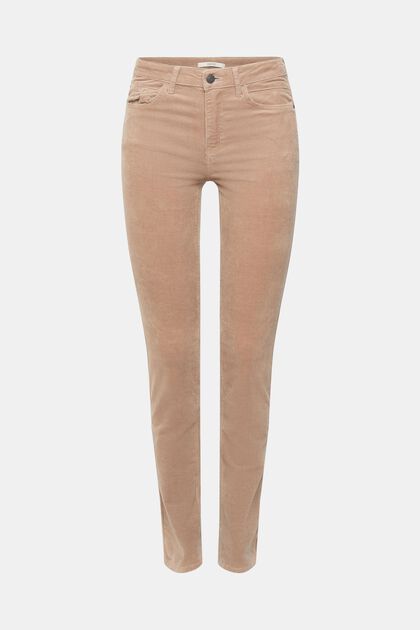 Mid-rise corduroy broek, TAUPE, overview