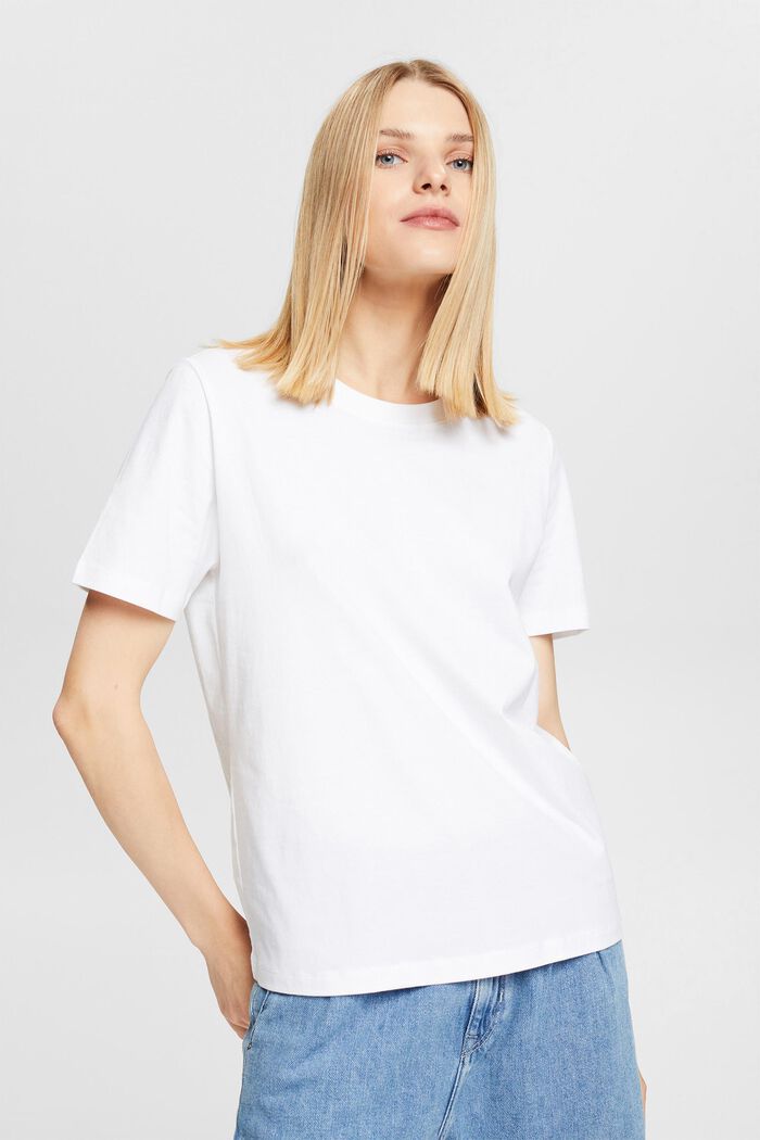 Effen T-shirt, WHITE, detail image number 0