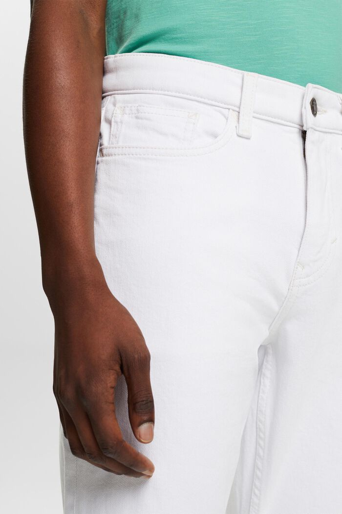 Slim fit jeans met middelhoge taille, WHITE, detail image number 4