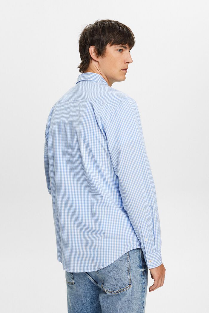 Vichy-buttondownshirt, 100% katoen, BRIGHT BLUE, detail image number 3