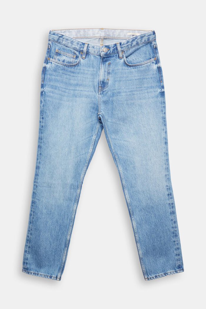 Jeans met rechte pijpen, organic cotton, BLUE LIGHT WASHED, detail image number 2