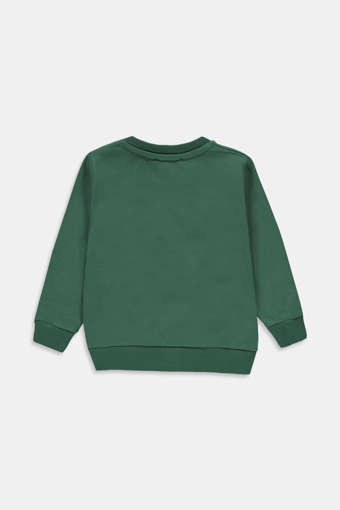Sweatshirt met print, biologisch katoen, BOTTLE GREEN, detail image number 1