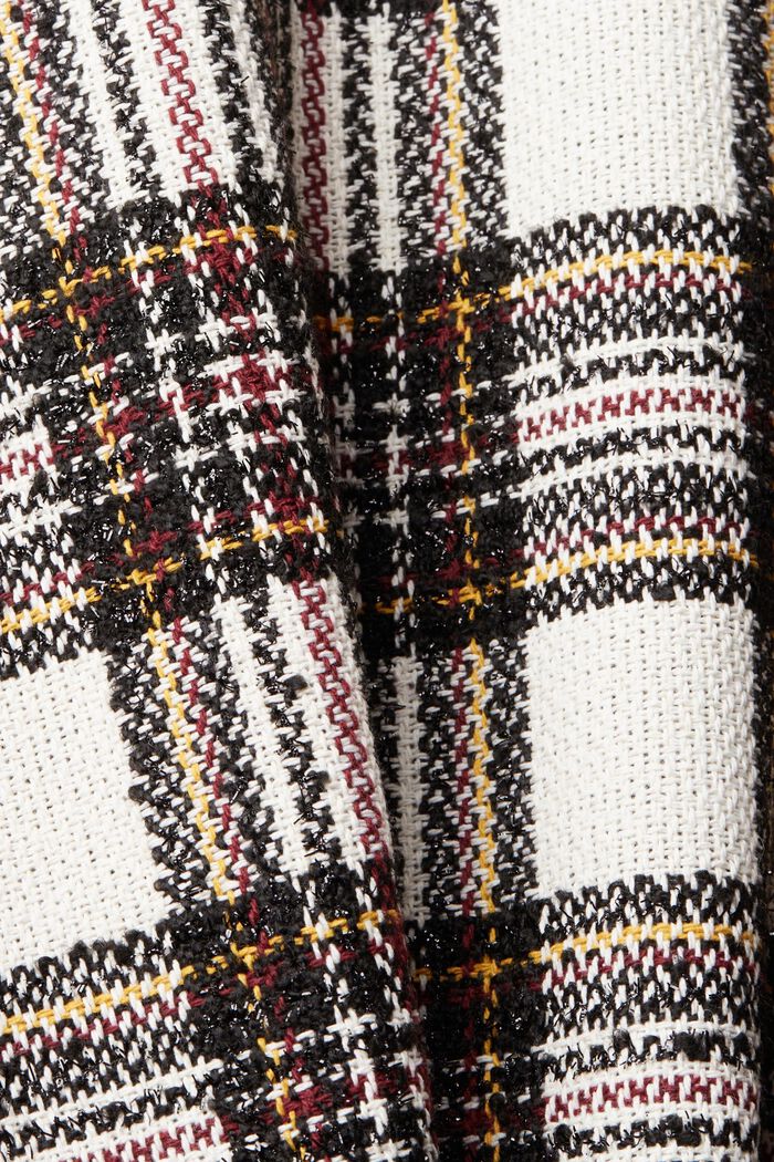 Geruite double-breasted bouclé blazer, OFF WHITE, detail image number 5