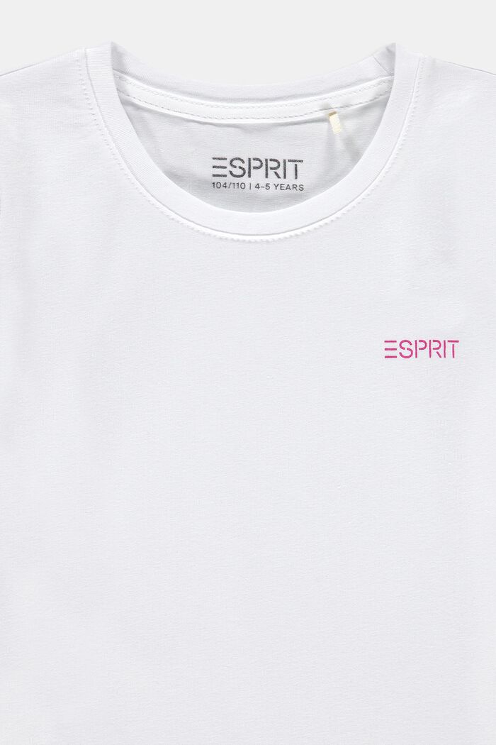 Set van 2 T-shirts van katoen met stretch, WHITE, detail image number 2