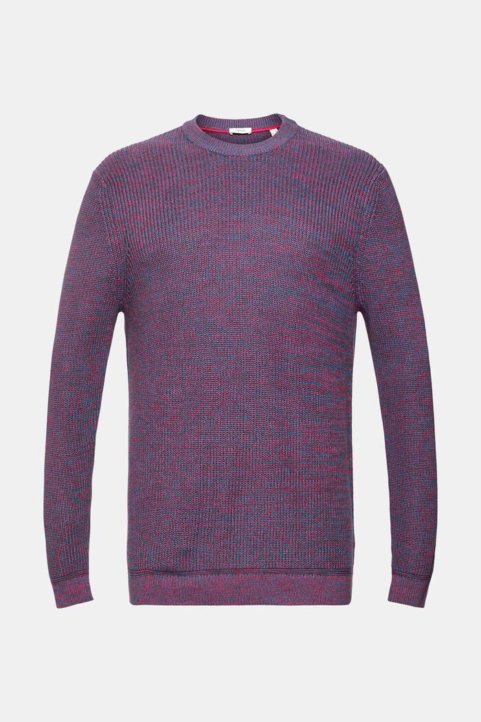 Gestreepte sweater, DARK TURQUOISE, overview