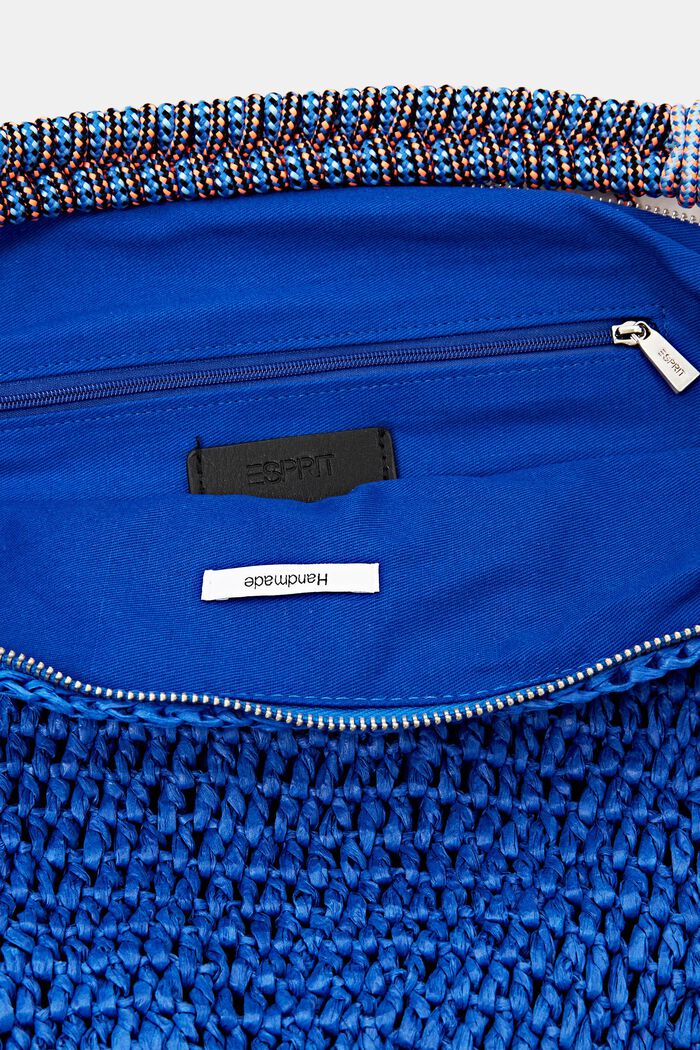 Gehaakte hobo bag, BRIGHT BLUE, detail image number 2