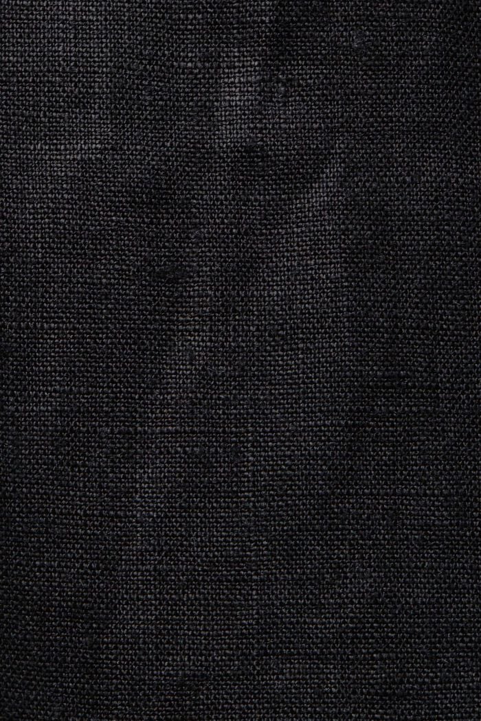 Linnen broek met wijde pijpen, BLACK, detail image number 6