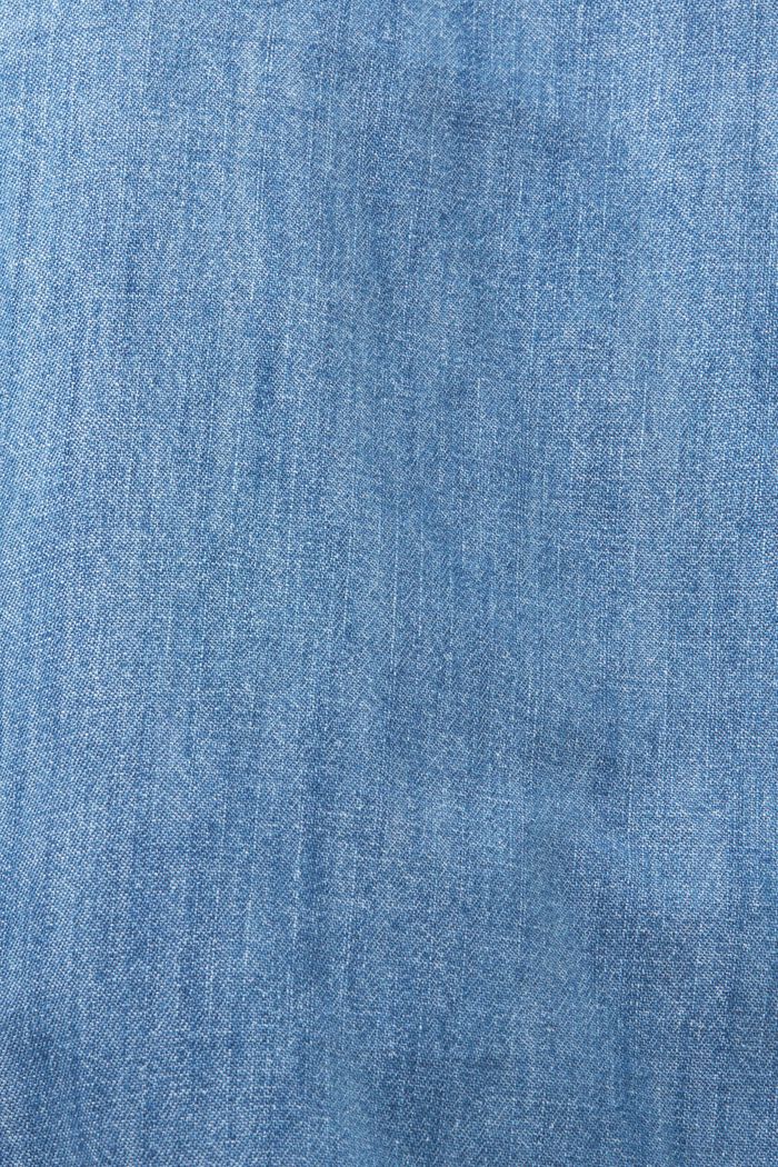 Oversized jeans overhemdblouse, 100% katoen, BLUE MEDIUM WASHED, detail image number 6