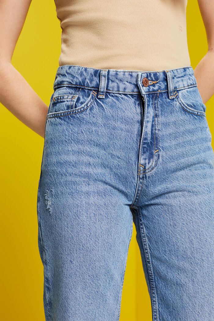 Straight fit jeans in jaren 80-stijl, BLUE MEDIUM WASHED, detail image number 2