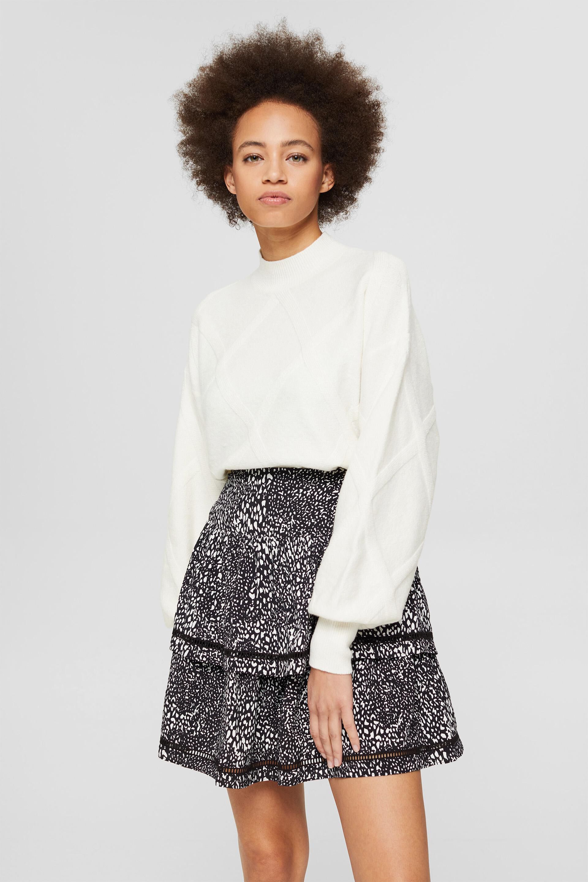 Mode Rokken Tweed rokken Esprit Tweed rok geruite print elegant 