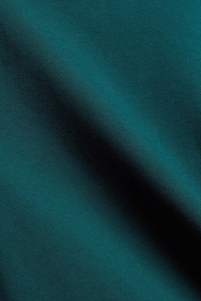 Uitlopende jersey jurk, LENZING™ ECOVERO™, DARK TEAL GREEN, detail image number 4
