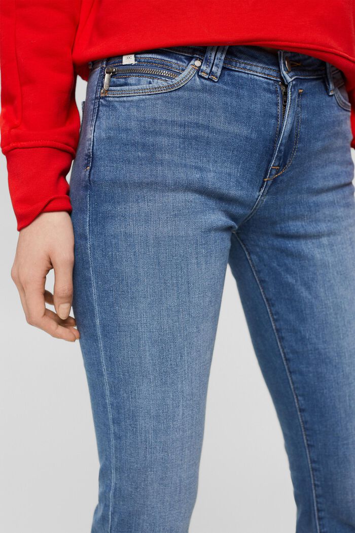 Low-rise stretchjeans, BLUE MEDIUM WASHED, detail image number 0