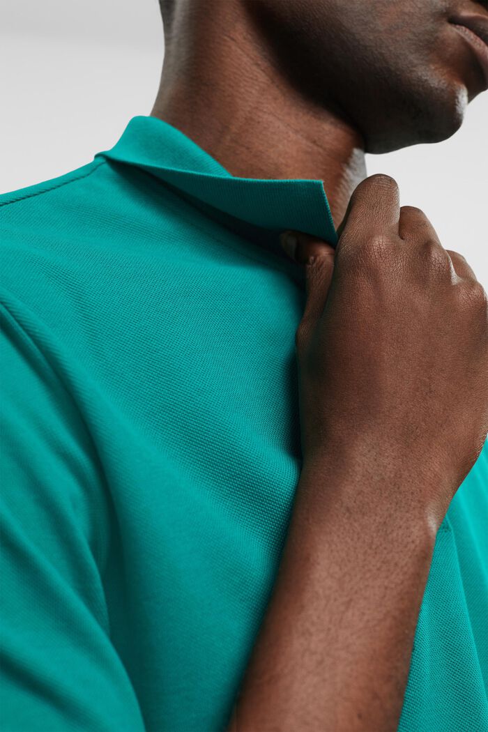 Slim fit-poloshirt, EMERALD GREEN, detail image number 2