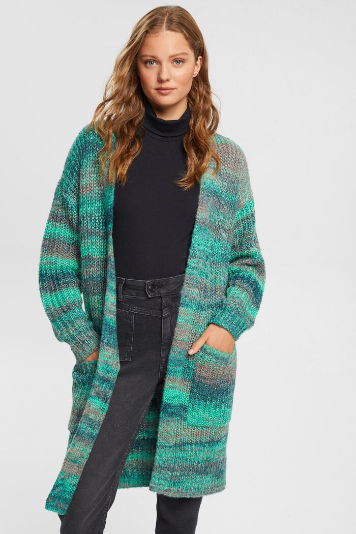bladerdeeg de wind is sterk Uitdrukkelijk ESPRIT - Gebreid vest met wol in onze e-shop