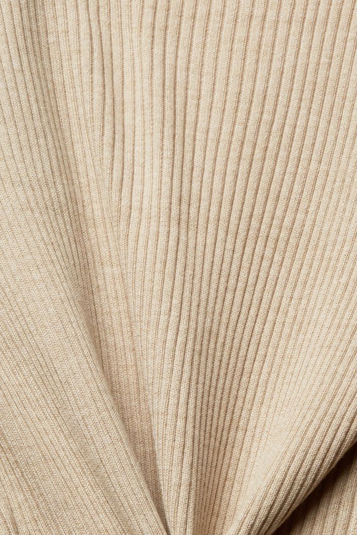 Gerecycled: geribd vest met puntzoom, SAND, detail image number 5