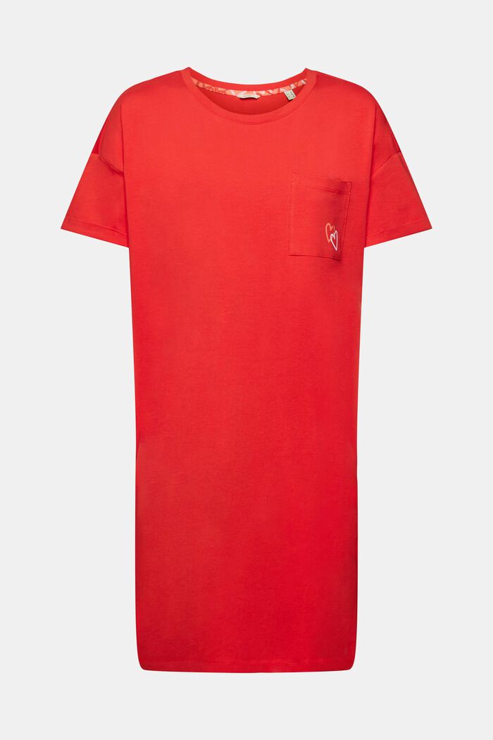 Nachthemd met borstzak, RED, detail image number 5