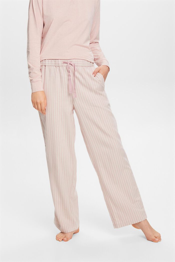 Flanellen pyjamabroek, LIGHT PINK, detail image number 0
