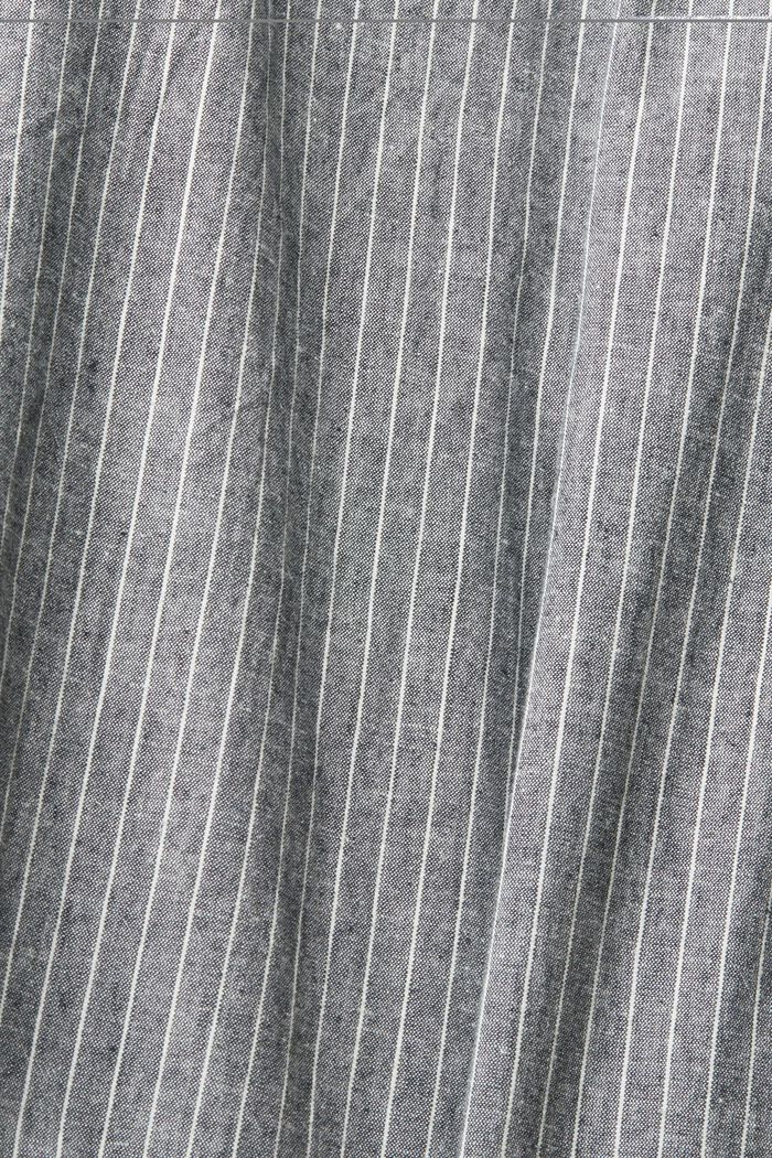 Met linnen: broek met krijtstrepen, NAVY, detail image number 4