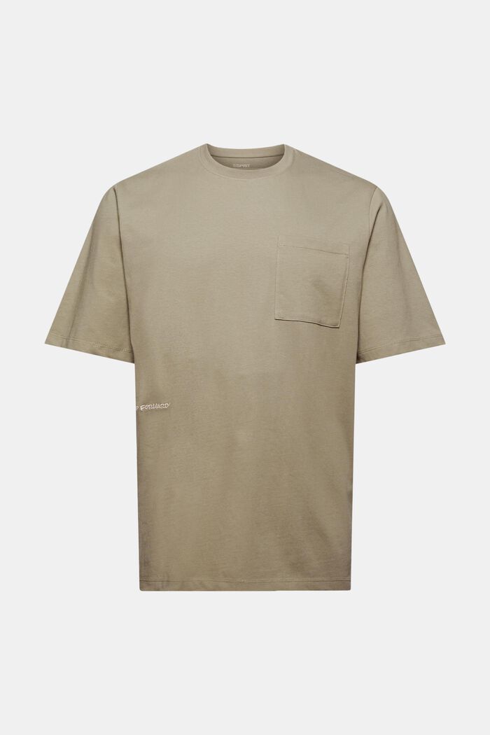 Jersey T-shirt met borduursel, organic cotton