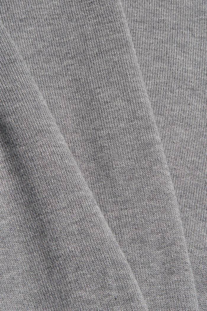 Vest met rits van 100% biologisch katoen, MEDIUM GREY, detail image number 4