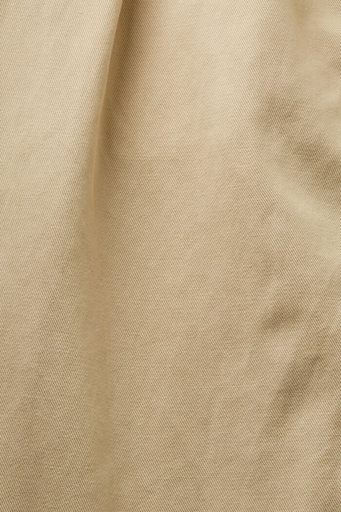 Chino van een katoenmix met middelhoge taille, SAND, detail image number 4