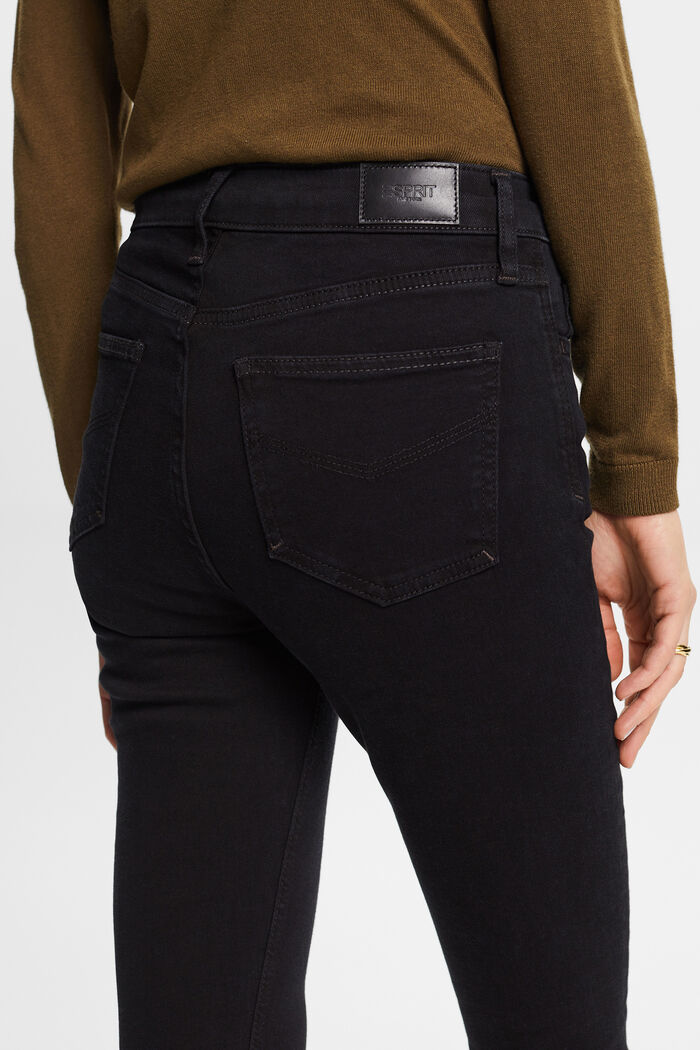 Premium skinny jeans met hoge taille, BLACK DARK WASHED, detail image number 4