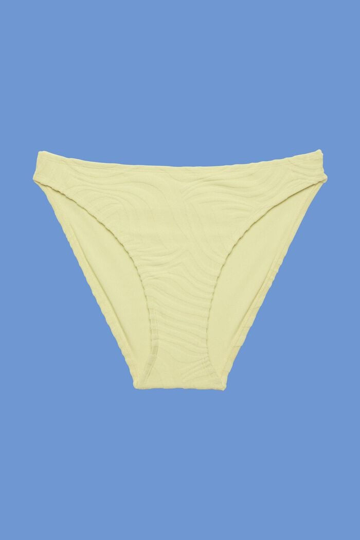 Gerecycled: jacquard-bikinibroekje, LIME YELLOW, detail image number 3