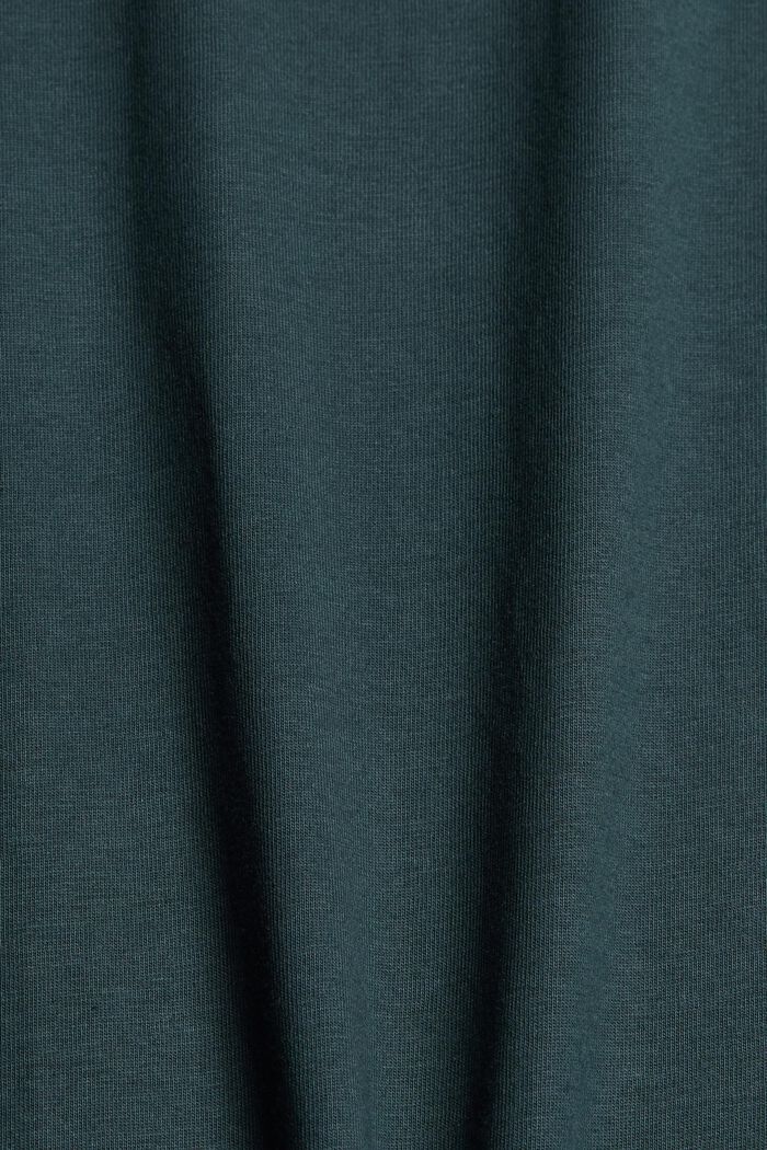 Jersey T-shirt met print, 100% biologisch katoen, TEAL BLUE, detail image number 4