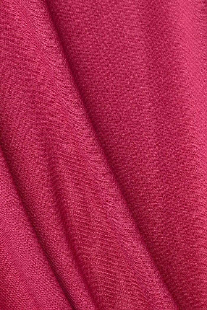 Jersey mini-jurk met U-hals, CHERRY RED, detail image number 4