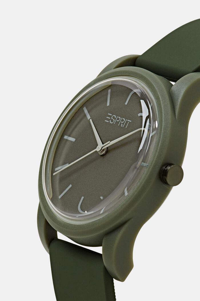 Horloge met rubberen bandje, KHAKI GREEN, detail image number 1