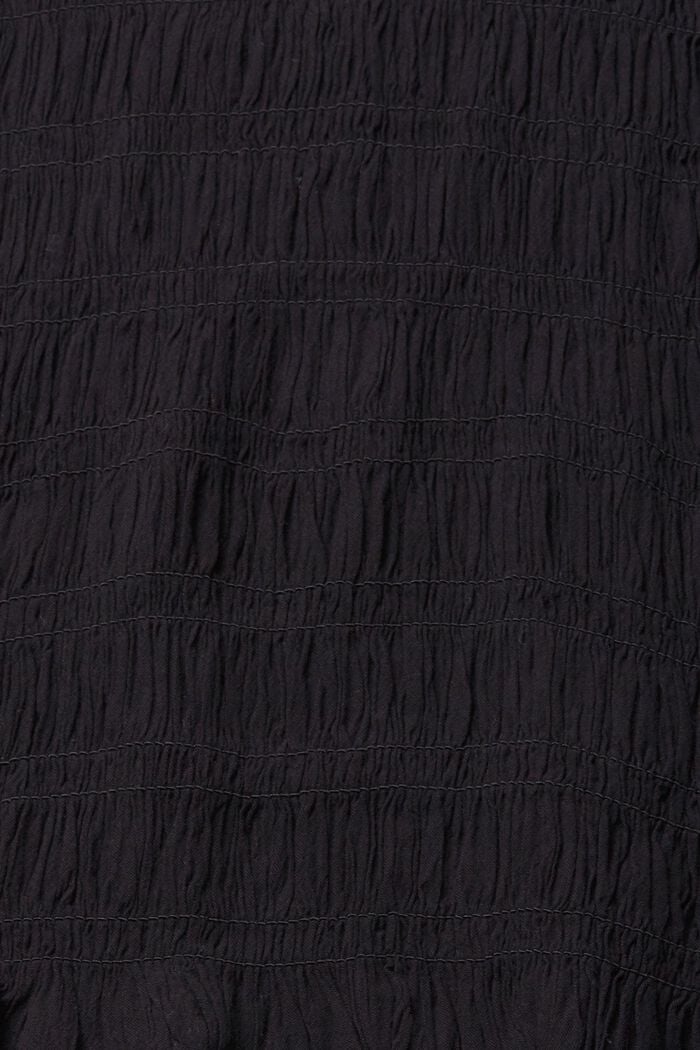 Gesmokte blouse, LENZING™ ECOVERO™, BLACK, detail image number 5