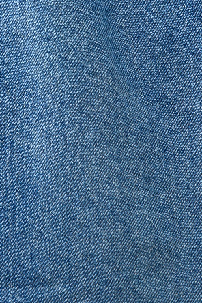 Jeans met middelhoge taille en rechte pijpen, BLUE MEDIUM WASHED, detail image number 6