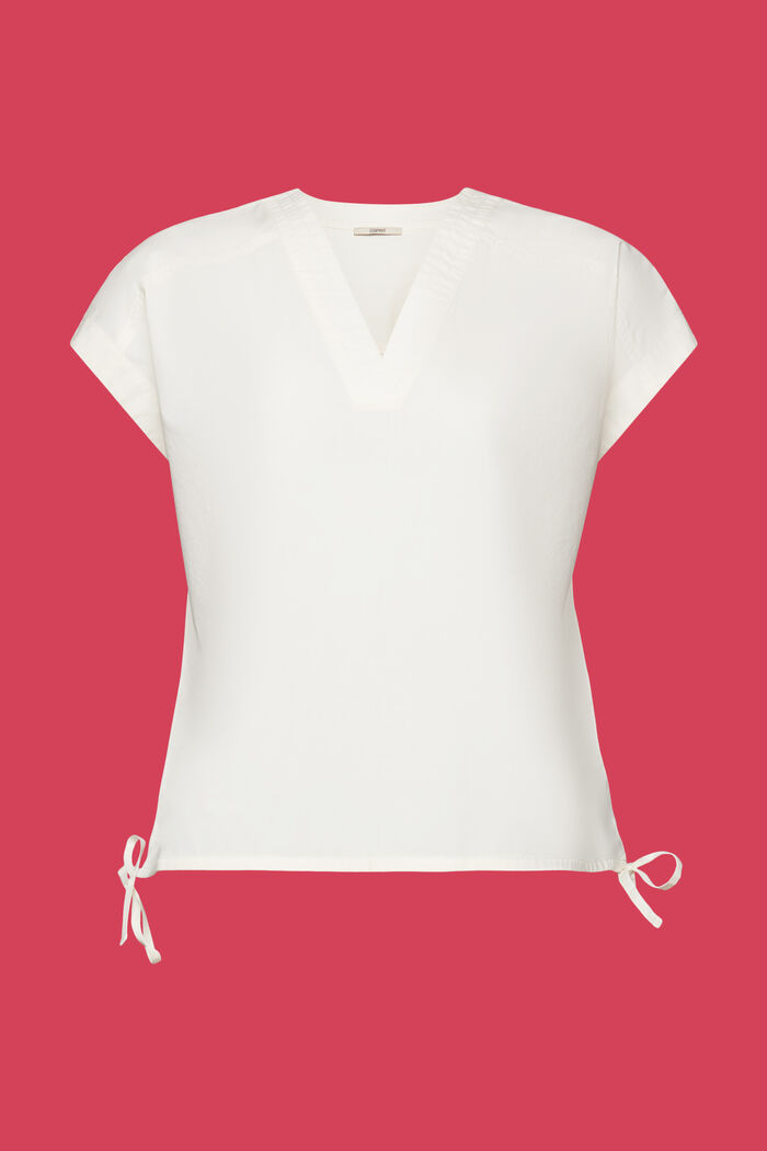 Mouwloze blouse, 100% katoen, OFF WHITE, detail image number 5