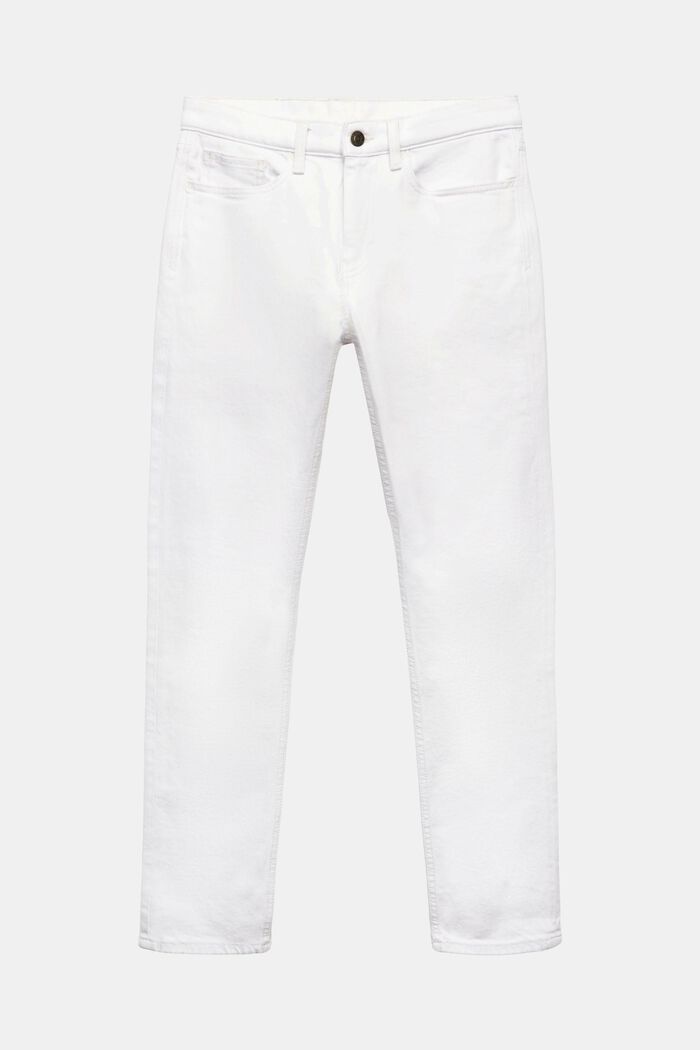 Slim fit jeans met middelhoge taille, WHITE, detail image number 6