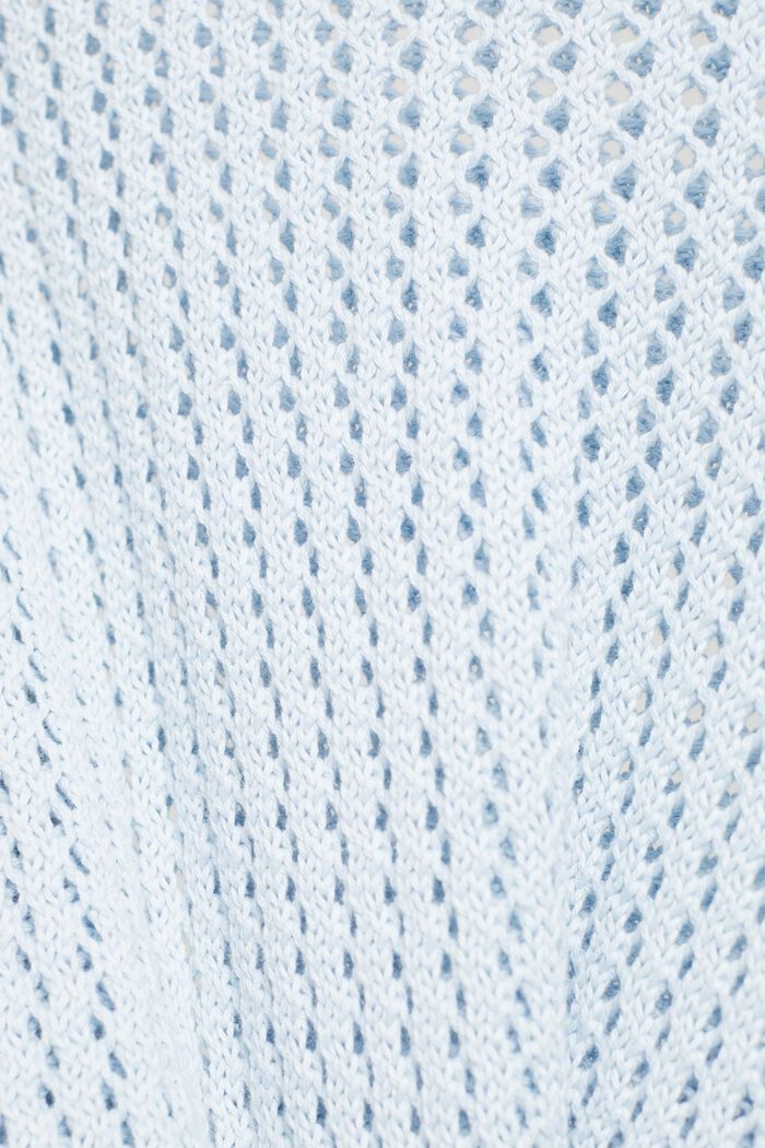 Trui met structuur van organic cotton, PASTEL BLUE, detail image number 4