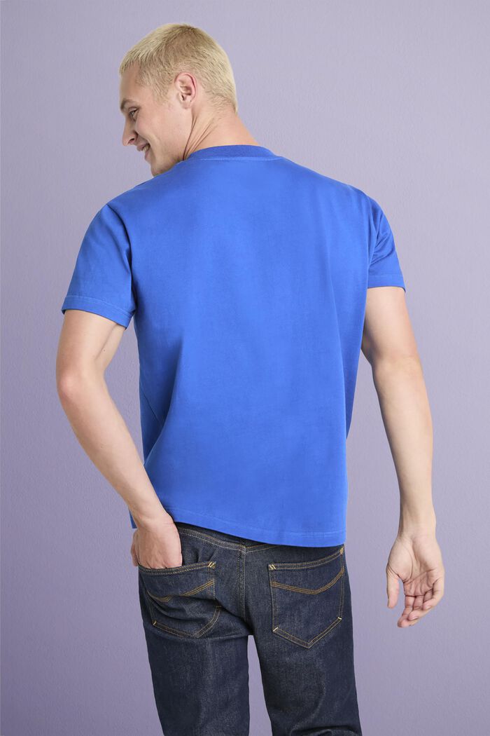 Uniseks T-shirt van katoen-jersey met logo, BRIGHT BLUE, detail image number 2