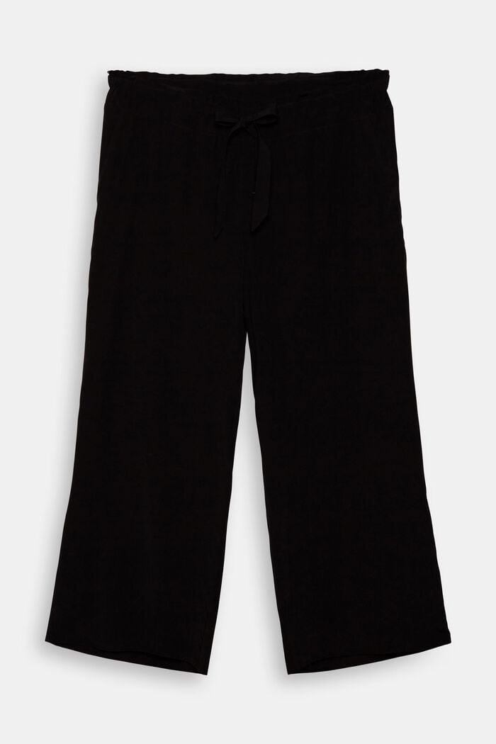 CURVY broek met wijde pijpen, LENZING™ ECOVERO™, BLACK, detail image number 6