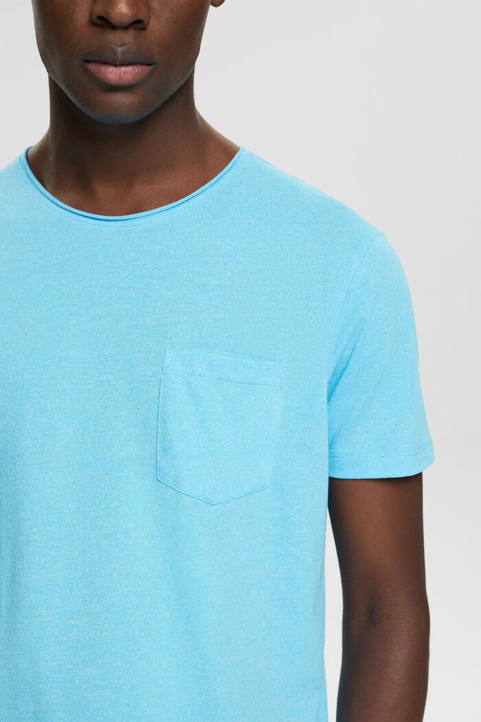 Gerecycled: gemêleerd jersey T-shirt, TURQUOISE, detail image number 2